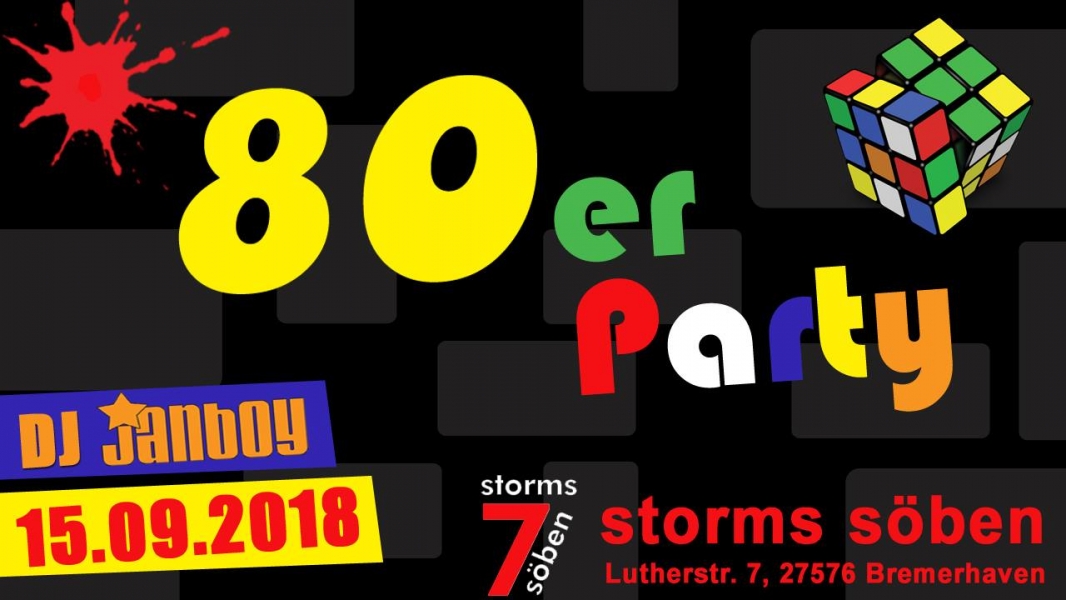80 er Party  Storms söben 